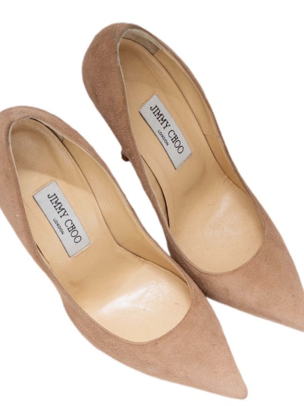 JIMMY CHOO SUEDE POINTED-TOE PUMPS SIZE 37.5